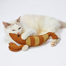ペティオ 猫用おもちゃ けりぐるみ タフレザー 最強のエビ | Petio 猫 ねこ 蹴りぐるみ キッククッション ネコキック専用ぬいぐるみ 猫用玩具 猫エビ 耐久