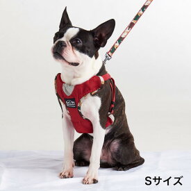ペティオ 犬用ハーネス EthicalDoor エシカルドア 迷彩ベストハーネス S レッド シーズー キャバリア パグ等 小型犬用 抗菌生地 撥水 Petio 胴輪