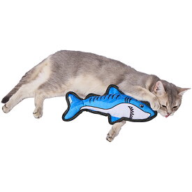 アドメイト 猫用おもちゃ 虎猫専科 けりぐるみ タイガーシャーク | Add.Mate 猫 ねこ 猫用玩具 蹴りぐるみ キッククッション ネコキック専用ぬいぐるみ サメ 鮫 布製 丈夫 シャカシャカフィルム キャットニップ入