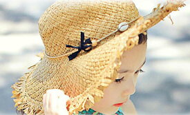 麦わら帽子 帽子 女の子 子供 アンバー ペーパー 韓国 子供服 韓国子供服 x1x 【あす楽】
