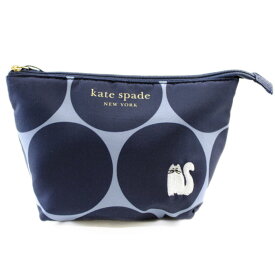 ケイト スペード ニューヨーク ポーチ 化粧ポーチ レディース ブランド kate spade NEW YORK ドット 猫 ネコ ネイビー 女性 婦人 20代 30代 40代 50代 ハンカチポーチ かわいい おしゃれ プレゼント ギフト 新品 ケート