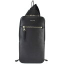 ポールスミス ボディバッグ バッグ メンズ ブランド Paul Smith ストローグレイン レザー 黒 ブラック 斜め掛け 男性 紳士 本革 レザー ハイブランド かっこいい おしゃれ 50代 40代 30代 20代 APS544