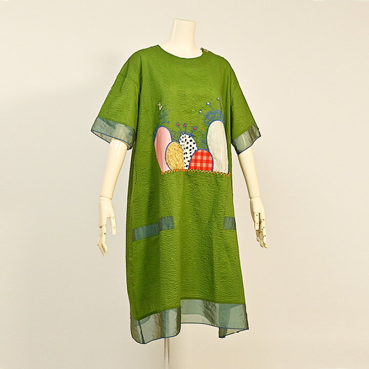 【 40%OFF SALE 】 オレボレブラ OLLEBOREBLA アルベロベロ ぶたさん ビーズ刺しゅう サラサラ リンクルオーガンジー ベスト 2025春 M ホワイト ピンク カーキ