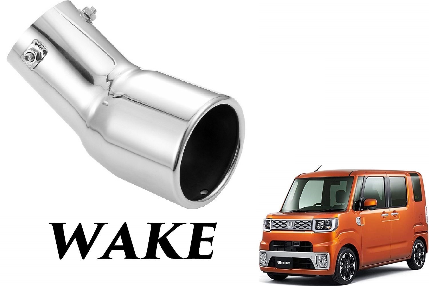 車検対応 WAKE ウェイク LA700S チタンカラー マフラーカッター パーツ インテリア 専用 メッキ H2-s 保証 買物 改造 アクセサリー シートカバー