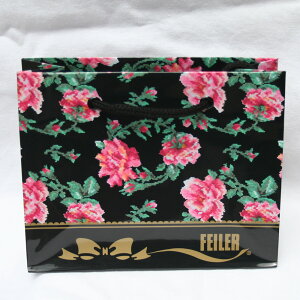 フェイラー紙袋 ☆ ショシャナハンドルサック 紙袋ギフト用 黒Mサイズ(弊社にてフェイラー商品ご購入のお客様専用)