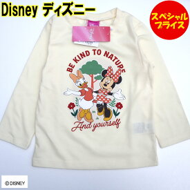 Disney ディズニー 子供服 Tシャツ 長袖 ミニー デイジー アイボリー (サイズ：80.90.95) 221223529-00