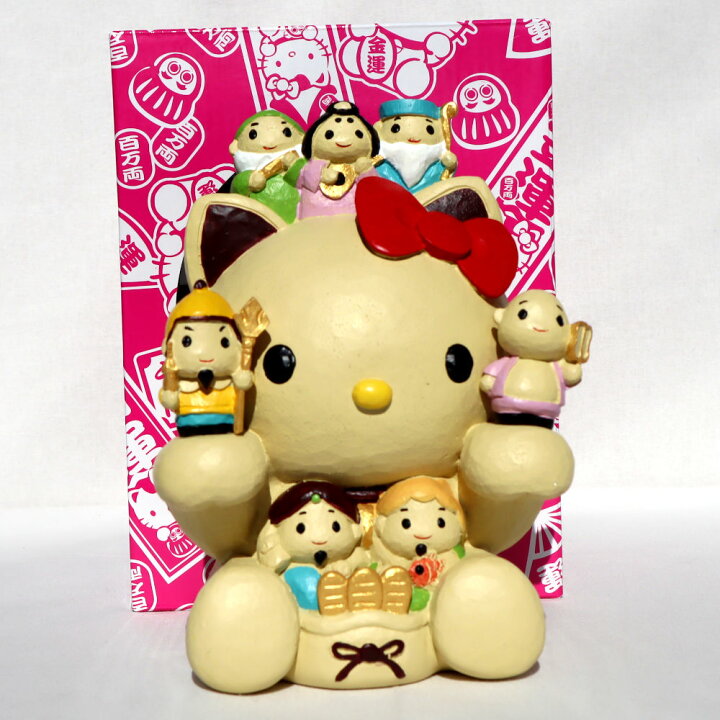 楽天市場】キティ 七福神 開運 貯金箱 キティ キティちゃん 
