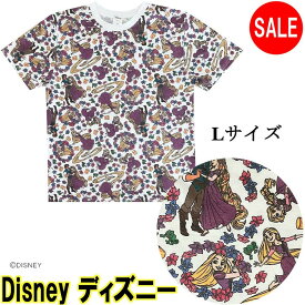 【Disney】ディズニー ラプンツェル Tシャツ ラプンツェル／パターン ホワイト Lサイズ AWDS7190