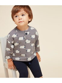 【SALE／20%OFF】スウェットプリント長袖プルオーバー PETIT BATEAU プチバトー トップス スウェット・トレーナー【RBA_E】【送料無料】[Rakuten Fashion]