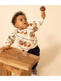 【SALE／20%OFF】プリントスウェットプルオーバー PETIT BATEAU プチバトー トップス スウェット・トレーナー ホワイト【RBA_E】【送料無料】[Rakuten Fashion]