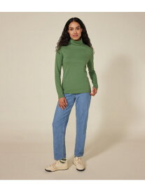 長袖タートルネック PETIT BATEAU プチバトー トップス カットソー・Tシャツ グリーン ピンク【送料無料】[Rakuten Fashion]
