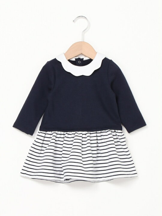 楽天市場】(K)スウェットマリニエール切り替えワンピース PETIT BATEAU 
