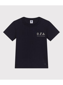 プリント半袖Tシャツ PETIT BATEAU プチバトー トップス カットソー・Tシャツ ホワイト ネイビー【送料無料】[Rakuten Fashion]