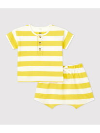 【SALE／30%OFF】ボーダートップス&ショートパンツセット PETIT BATEAU プチバトー トップス カットソー・Tシャツ【RBA_E】【送料無料】[Rakuten Fashion]