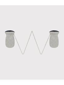 コットンニット手袋 PETIT BATEAU プチバトー ファッション雑貨 手袋 グレー ピンク【送料無料】[Rakuten Fashion]