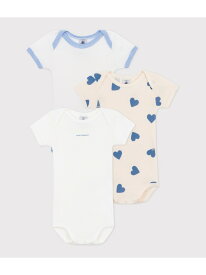 【SALE／10%OFF】半袖ボディ3枚組 PETIT BATEAU プチバトー マタニティウェア・ベビー用品 ロンパース・カバーオール【RBA_E】【送料無料】[Rakuten Fashion]