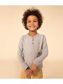 【SALE／20%OFF】コットンジャージ長袖Tシャツ PETIT BATEAU プチバトー トップス カットソー・Tシャツ グリーン グレー【RBA_E】【送料無料】[Rakuten Fashion]