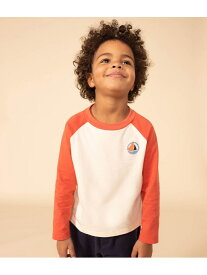 【SALE／20%OFF】バイカラー長袖Tシャツ PETIT BATEAU プチバトー トップス カットソー・Tシャツ ホワイト【RBA_E】【送料無料】[Rakuten Fashion]