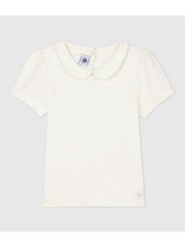 衿付き半袖Tシャツ PETIT BATEAU プチバトー トップス カットソー・Tシャツ ホワイト【送料無料】[Rakuten Fashion]