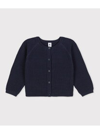 【SALE／30%OFF】コットンニットカーディガン PETIT BATEAU プチバトー トップス カーディガン ホワイト ピンク【RBA_E】【送料無料】[Rakuten Fashion]