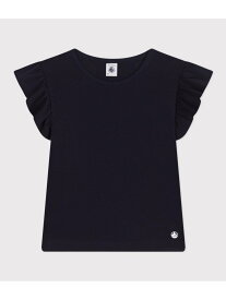 コットン半袖Tシャツ PETIT BATEAU プチバトー トップス カットソー・Tシャツ ホワイト ネイビー【送料無料】[Rakuten Fashion]