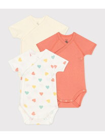 【SALE／20%OFF】半袖あわせボディ3枚組 PETIT BATEAU プチバトー マタニティウェア・ベビー用品 ベビー肌着・新生児服【RBA_E】【送料無料】[Rakuten Fashion]