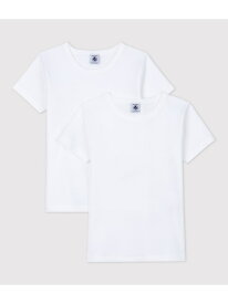 ホワイト半袖Tシャツ2枚組 PETIT BATEAU プチバトー インナー・ルームウェア その他のインナー・ルームウェア[Rakuten Fashion]