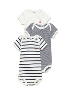 半袖ボディ3枚組 PETIT BATEAU プチバトー マタニティウェア・ベビー用品 ロンパース・カバーオール【送…