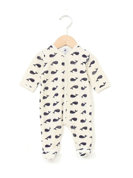 楽天市場】【SALE／10%OFF】ベロアプリント前開きロンパース PETIT 