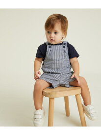 【SALE／40%OFF】ヒッコリーストライプショートサロペット PETIT BATEAU プチバトー オールインワン・オーバーオール オーバーオール・サロペット【RBA_E】【送料無料】[Rakuten Fashion]