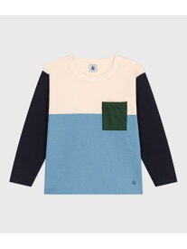 【SALE／20%OFF】バイカラー長袖Tシャツ PETIT BATEAU プチバトー トップス カットソー・Tシャツ ホワイト【RBA_E】【送料無料】[Rakuten Fashion]