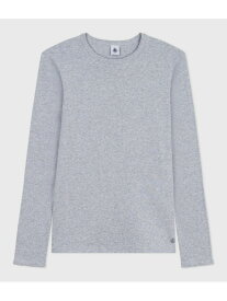 【SALE／10%OFF】ポワンココットクルーネック長袖Tシャツ PETIT BATEAU プチバトー トップス カットソー・Tシャツ グレー【RBA_E】【送料無料】[Rakuten Fashion]