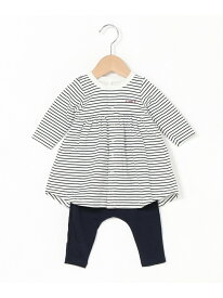 【SALE／30%OFF】ミニマリニエールワンピース&レギンスセット PETIT BATEAU プチバトー ワンピース・ドレス ワンピース【RBA_E】【送料無料】[Rakuten Fashion]