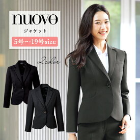 事務服 ジャケット レディース 制服 nuovo 秋冬 春 FOLK ジャケット 黒 グレー 医療事務 受付 接客 冠婚葬祭 仕事 営業 結婚式 エステ サロン セレモニー オフィス フォーマル シンプル スーツ 長袖 上着 上品 動きやすい おうちで洗える【送料無料】