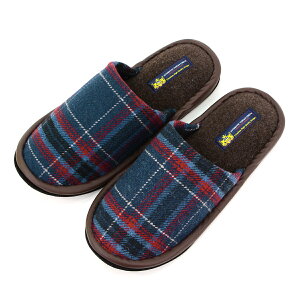 ツイードチェック スリッパ お洒落 チェック ツイード 北欧風 秋冬 春先 暖かい 来客用 室内用 Mサイズ Lサイズ 洗える ルームスリッパ ルームシューズ 底はフェルトのすべり止め付きで、と