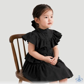 女の子礼服 ブラックフリルワンピース 子ども キッズ 夏 法事 冠婚葬祭 葬式 お盆 喪服 黒ワンピース 女の子 90 100 110 120 130 140 通夜 正装 発表会 演奏会 上品 シンプル ピアノ ハロウィン 魔女 姉妹 コーデ おそろい ティアード
