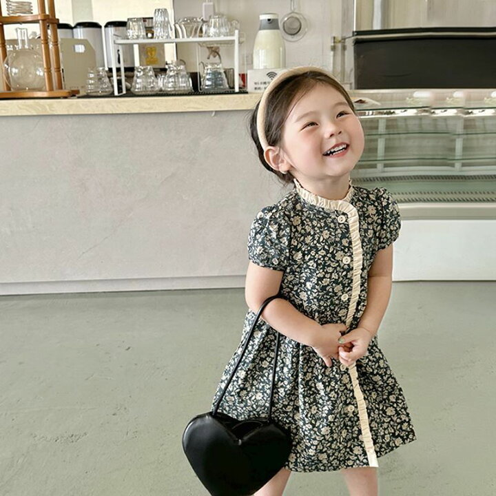 楽天市場】【まとめ買いクーポン対象】小花柄半袖ワンピース 女の子 