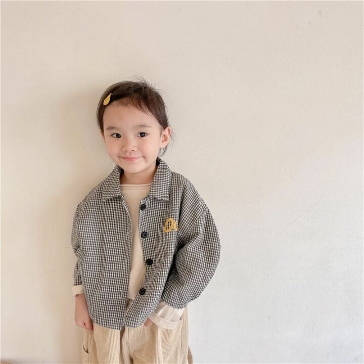 楽天市場】ギンガムチェック 刺繍ジャケット 女の子 ベビー キッズ 80 