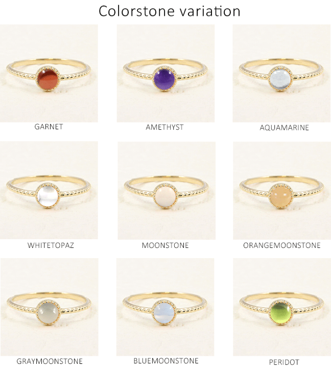 ete k10 イエローゴールド カラーストーン リング　11号 ete k10 イエローゴールド カラーストーン リング 11号 ete k10