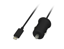 グリーンハウス Lightningシガーソケット充電アダプタ 1A ブラック GH-ALTCCA-BK