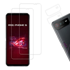 【2+2枚セット】KPNS 日本素材製 強化ガラス ASUS ROG Phone 6 / 6 Pro 用 ガラスフィルム カメラフィルム カバー 保護フィルム