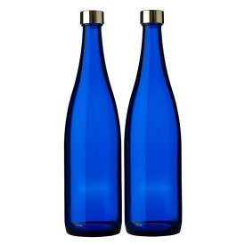 ガラス瓶 ウォーター ボトル 720ml ブルー 2本 保存 詰替え 容器 日本製 ブルーボトル GLASS BOTTLE SA720PGCB2