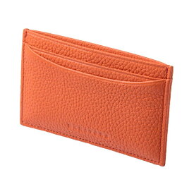 [HANATORA] カードケース 名刺入れ シュリンクカーフレザー 本革 ハンドメイド ギフトにも最適品 薄型 メンズ レディース ユニセックス Edel 橙色 オレンジ HCC01-Orange