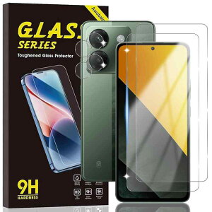 Awubaige For Xiaomi Poco M7 Pro �p�� �K���X�t�C���� (2������)+�J�����t�B����(2������) For �|�R �G�� �Z�u�� �v�� �t�@�C�u�W�[ �p�� �t�B���� ���{�����Ɏq�̗p �ی�t�B���� ������ ���ϋv ��