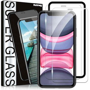 Nutmeg�y�K�C�h�g�t�� 2���Z�b�g�z�Ή� iphone 11/iphone XR �p�� �K���X�t�B�����y���{���Ɏq�f�ސ��z�A�C�t�H��11/�A�C�t�H�� XR �p�� �t�B���� �ی�t�B���� �����K���X �d�x9H �����ߗ� ������