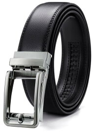 [CHAOREN] ベルト メンズ ビジネス 紳士ベルト クリックベルト おおきいサイズ コンフォート 穴なし ⾧さ調節可能 無段階調節 スーツベルト ⾧さ95cm～150cm ギフトボックス付き