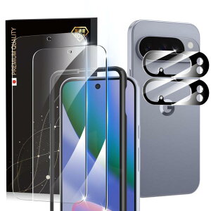 Google Pixel 10 Pro �p �K���X�t�B����(2��) �J�����t�B����(2��) �ی�t�B���� �K�C�h�g�t�� ���{���Ɏq�̗p �d�x10H�����K���X �w��h�~ ������ �����ߗ� �s�N�Z��10Pro �p 4������