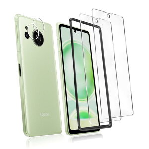 �y4���Z�b�g�z2�� �Ή� AQUOS sense8 SH-54D �p�̃K���X�t�B���� + 2�� �Ή� AQUOS sense8 SHG11 �J���� �t�B���� �����^ �����K���X �ی�t�B���� AQUOS sense8 SH-54D / SHG11 �p�̈�