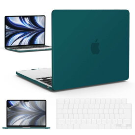 iBenzer 最新の 2024 2023 2022 MacBook Air 13 用 ケース M3 A3113 M2 A2681 保護ケース + 日本語配列キーボードカバー 付き Apple マックブックエアー ケース 13インチ対応 mac カバー 13.6インチ 極薄 スリム 軽
