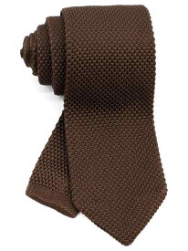 [WANDM] (ウァンダム) 7cm幅 ニットタイ ネクタイ 洗濯 可能 無地 ブラウン 茶色